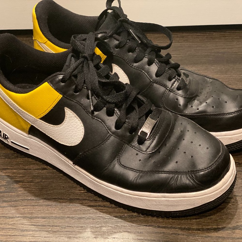 Nike Black and Yellow Air Force Ones 1